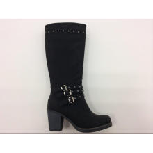 New Arrival Fashion Chuncky Heel Ladies Boot with Rivets (S 13)